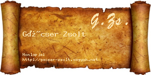 Gácser Zsolt névjegykártya